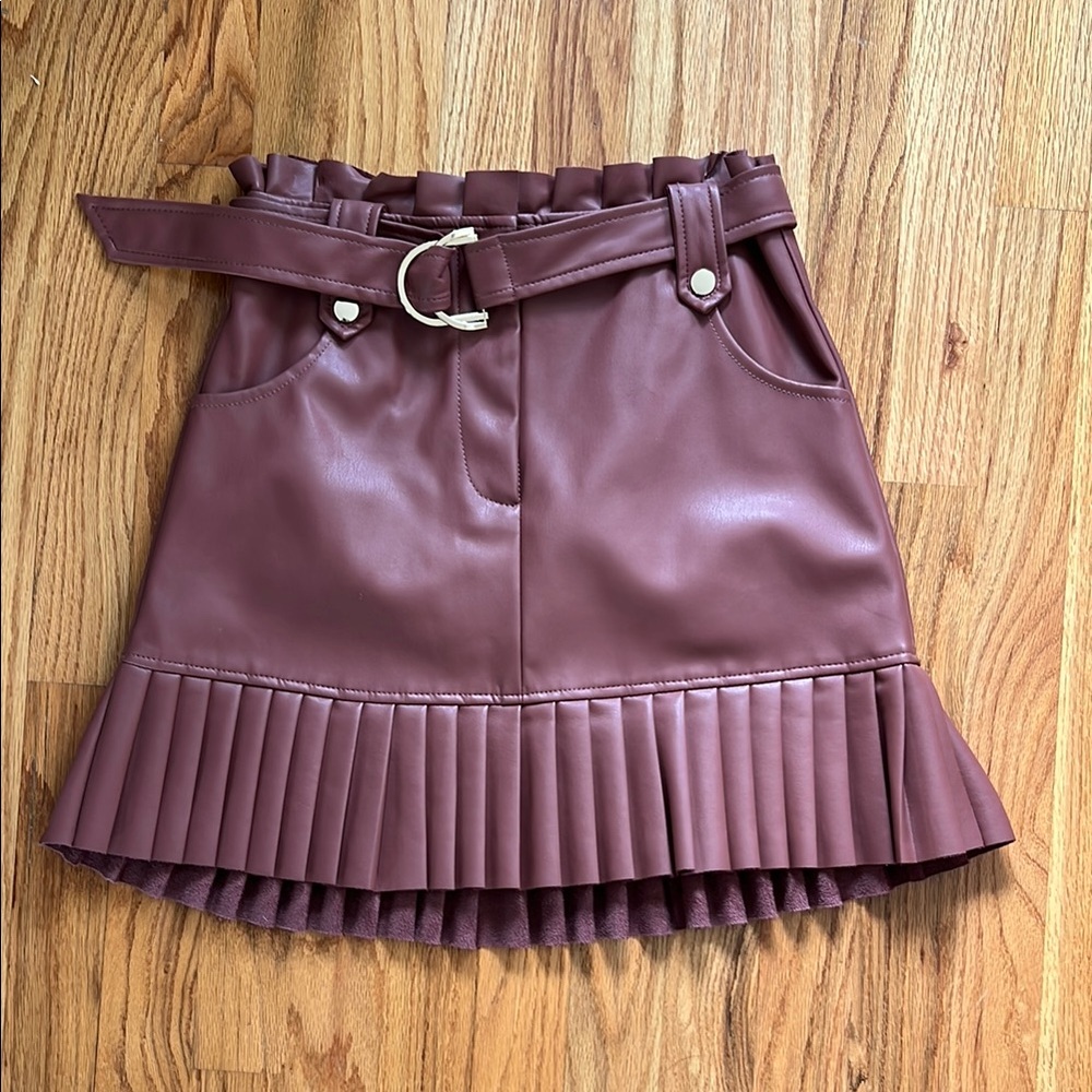 Zara Brown Pleated Skirt